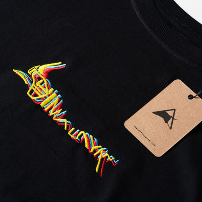 Silhouette Embroidered Himalayan 411 Biker Tshirt | Black | Engina Lifestyle