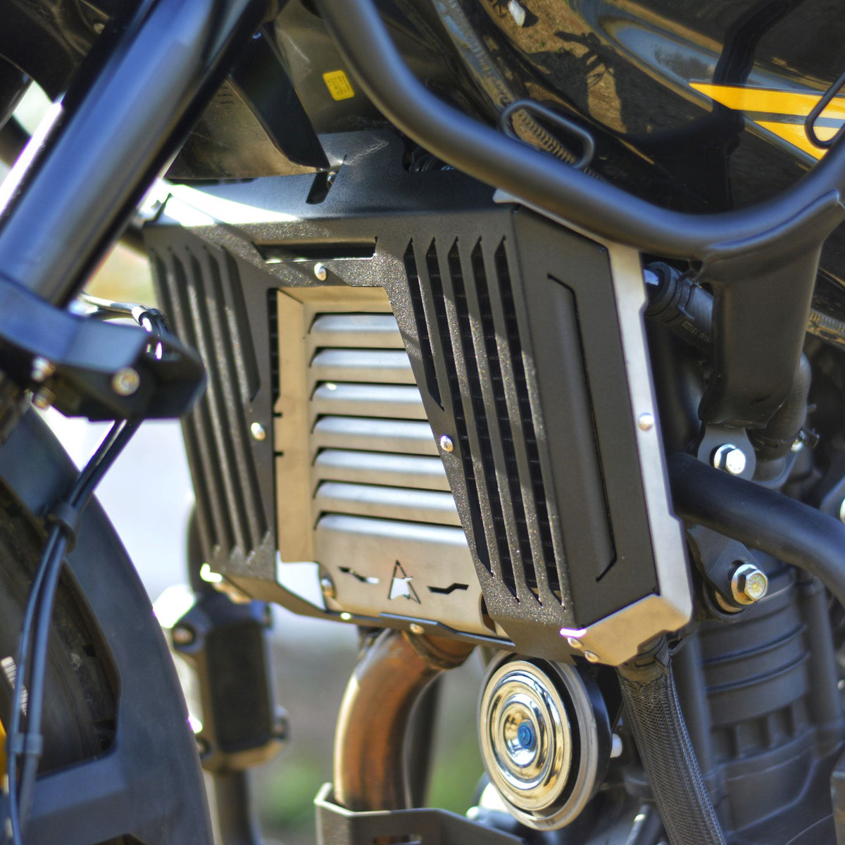 Himalayan 450 Radiator Guard | Black-Silver | Auto Engina – autoengina.com
