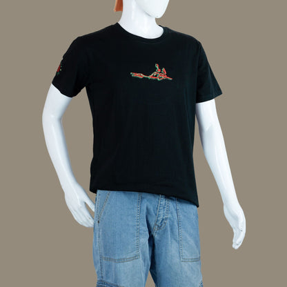 Himalayan 450 Silhouette Embroidered T-Shirt | Black | Engina Lifestyle