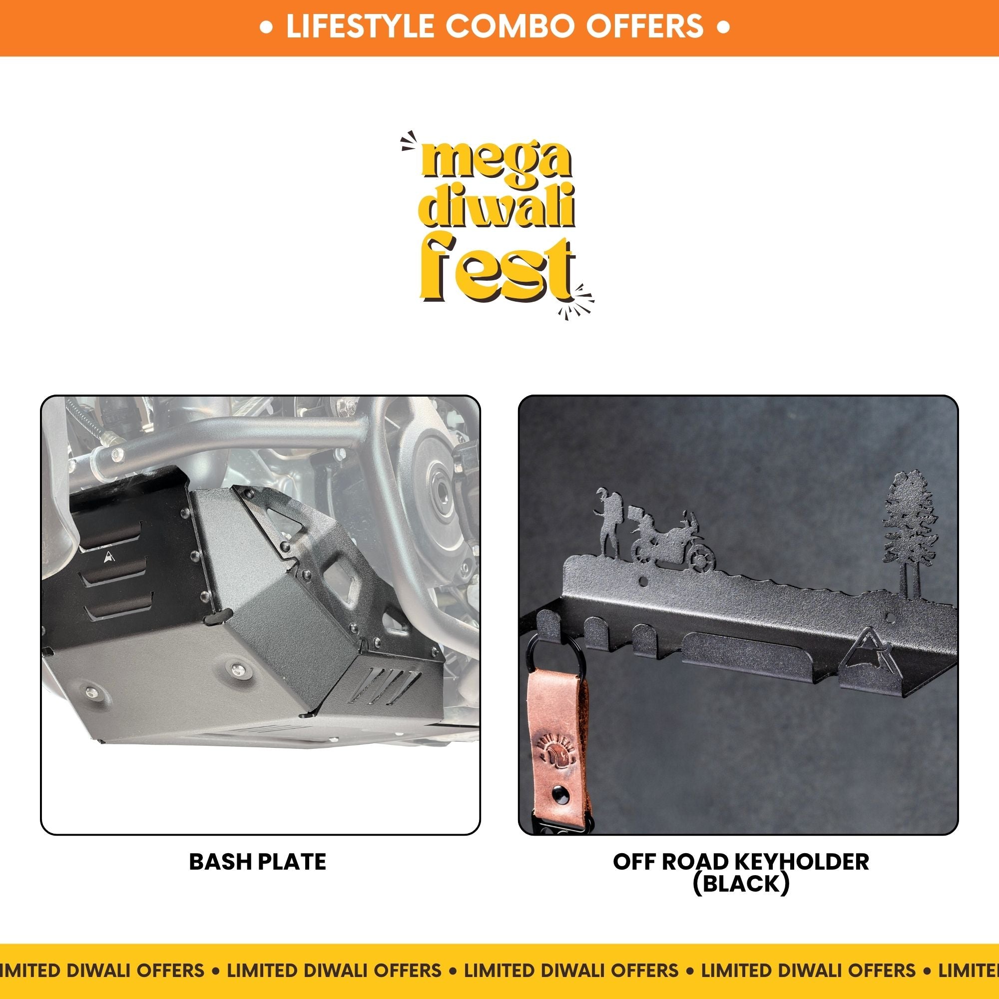 Combo 10 | KTM 390 Adv X/S | Bash Plate, Offroad Keyholder