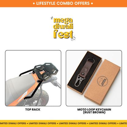 Combo 9 | KTM 390 Adv X/S | Top Rack, Moto Loop Keychain