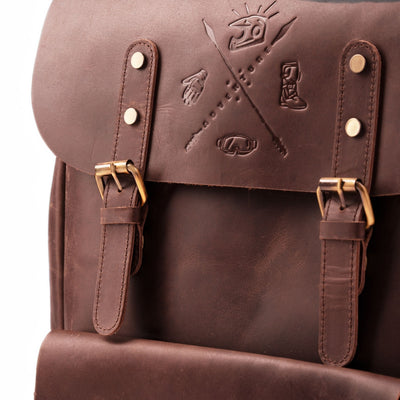  Leather Backpack Brown
