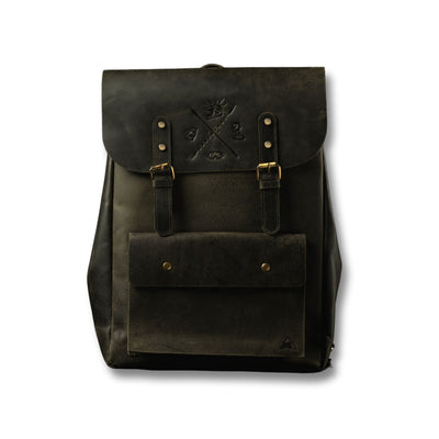  Leather Backpack Green
