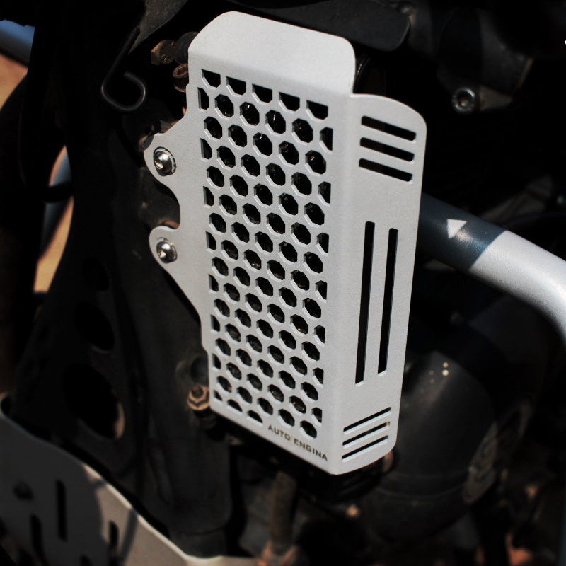 Auto engina's black colour radiator guard for royal enfield himalayan scram 411.