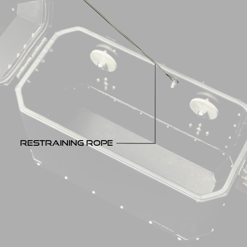 Auto Engina Restraining rope assembly for Panniers