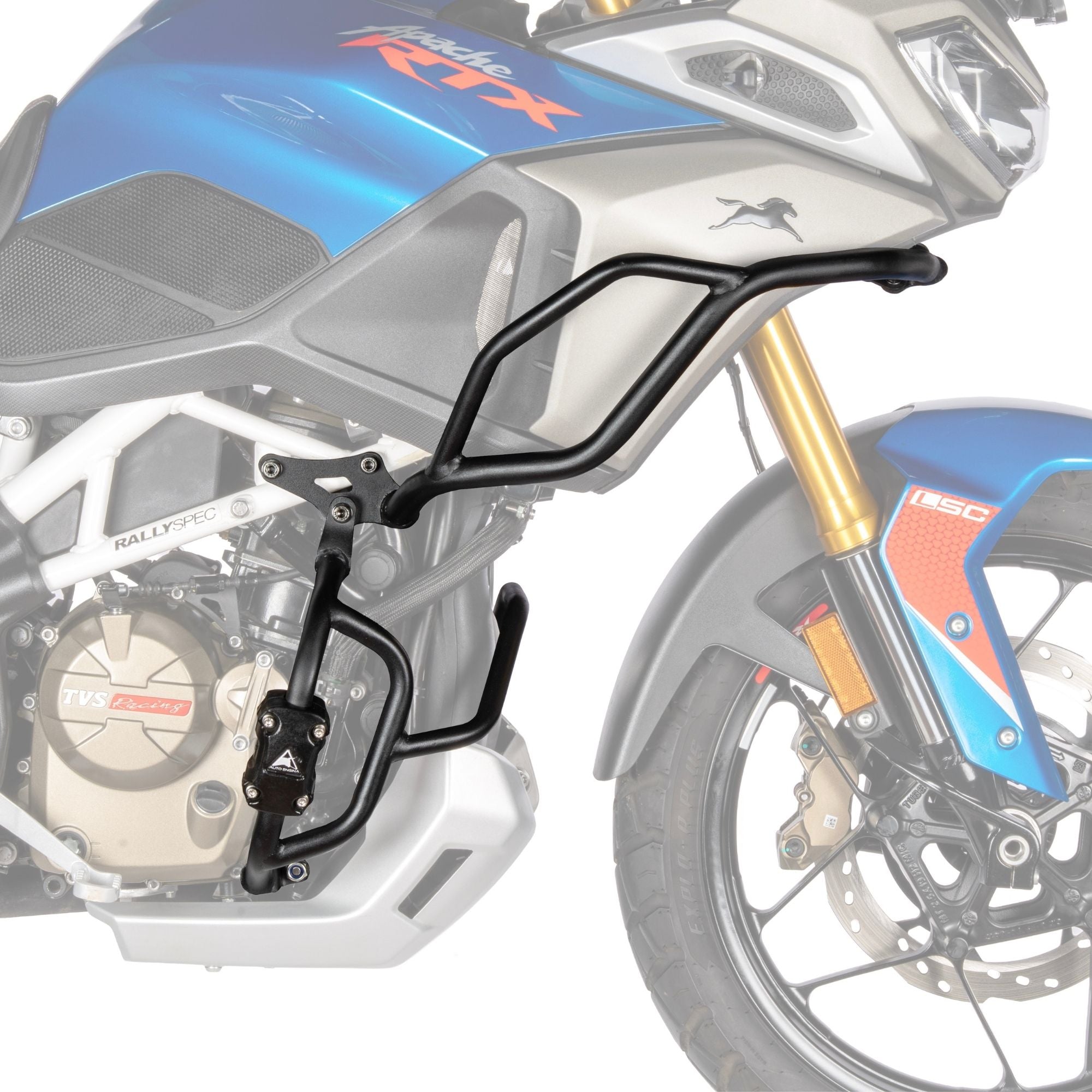 Crash Guard (Textured Black) for TVS Apache RTX 300 | Auto Engina