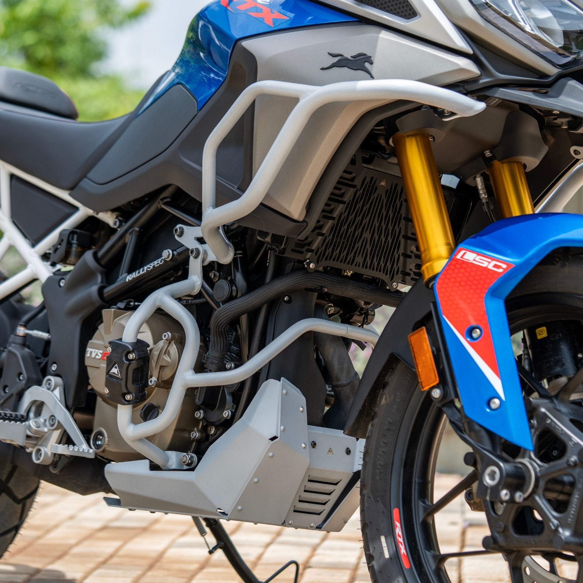 Crash Guard (Mirage Silver) for TVS Apache RTX 300 | Auto Engina