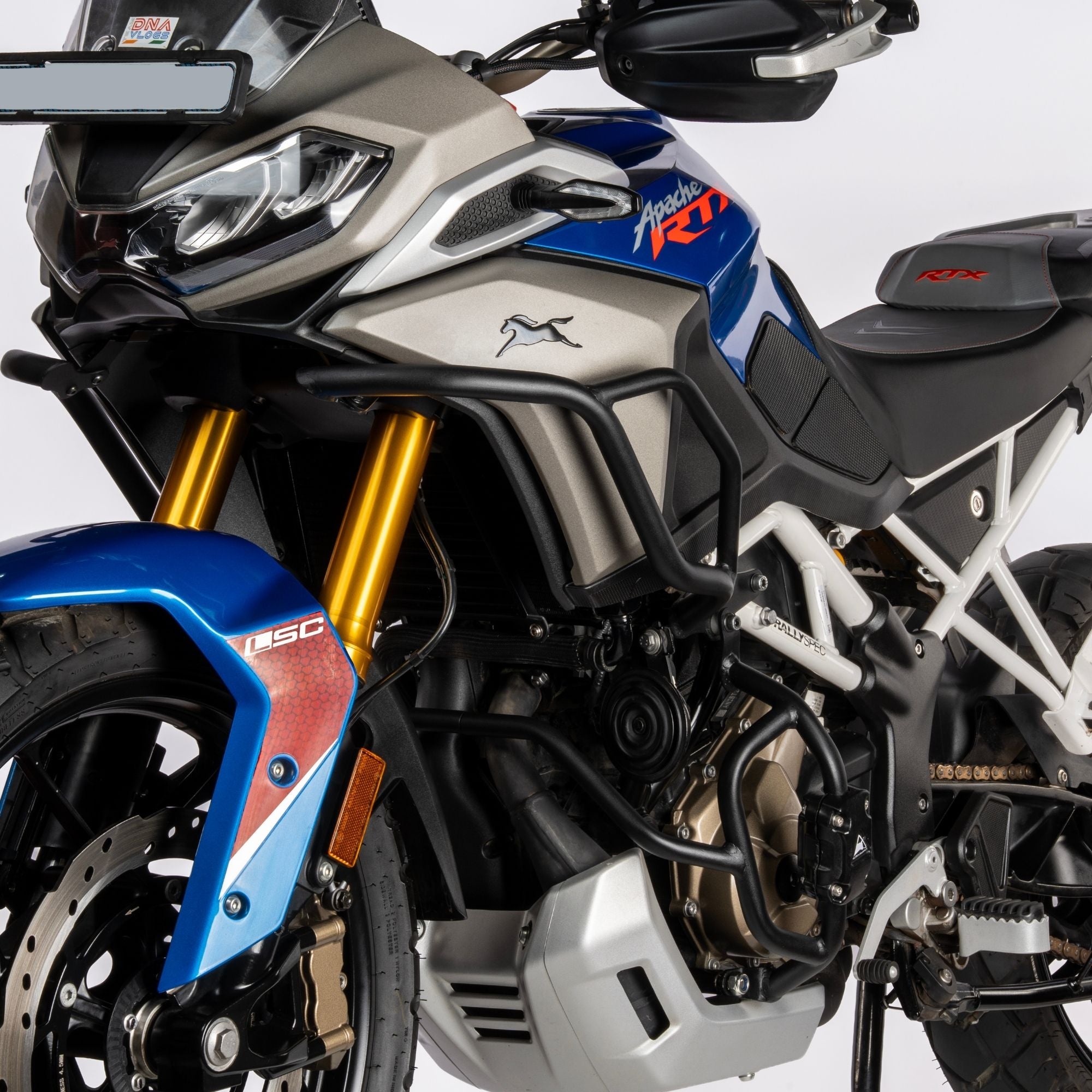 Crash Guard (Textured Black) for TVS Apache RTX 300 | Auto Engina