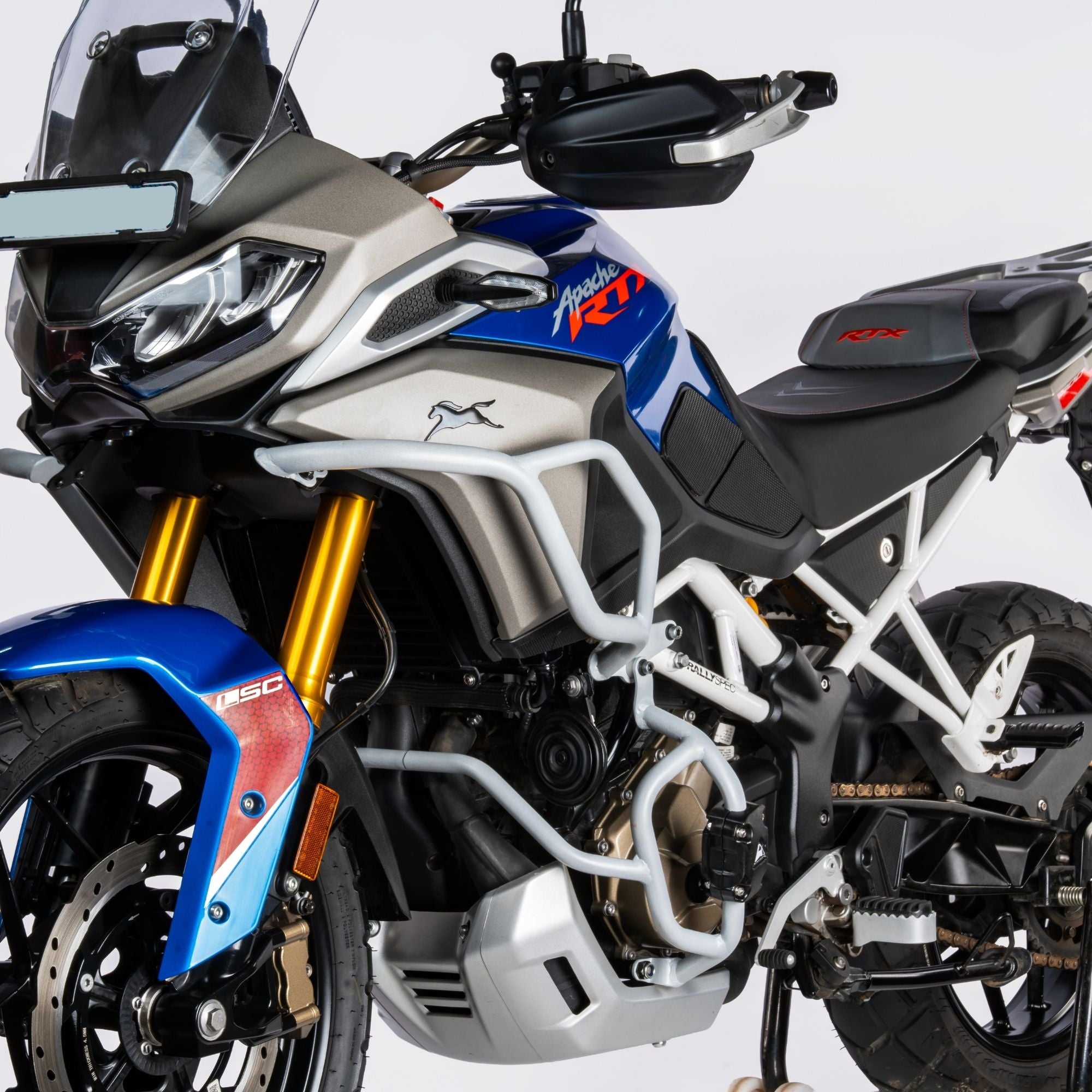 Crash Guard (Mirage Silver) for TVS Apache RTX 300 | Auto Engina