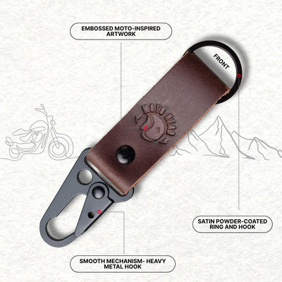 Moto Loop Leather Keychain for Bike | Engina Lifestyle
