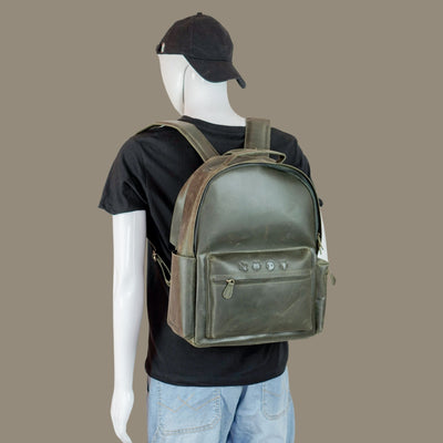 Saddle Loop Leather Backpack
