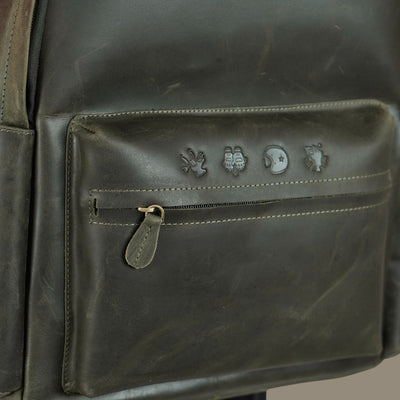 Saddle Loop Leather Backpack