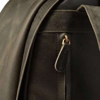 Saddle Loop Leather Backpack