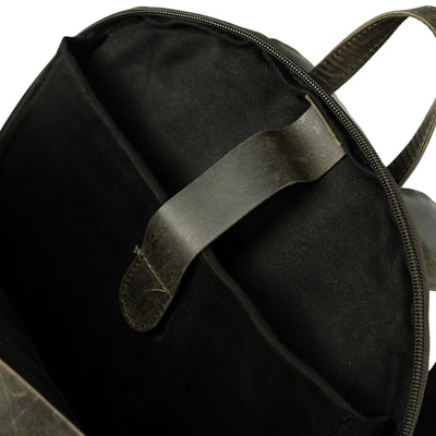 Saddle Loop Leather Backpack