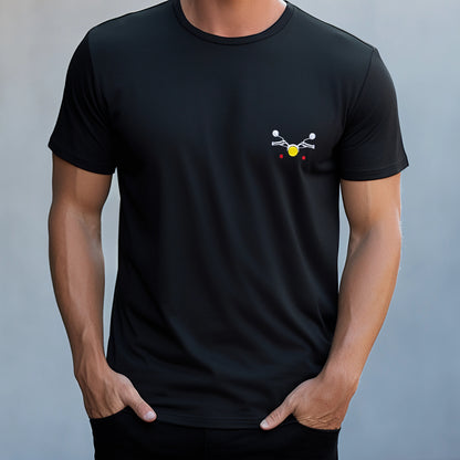 Handlebar Embroidered Biker Tshirt | Black | Engina Lifestyle