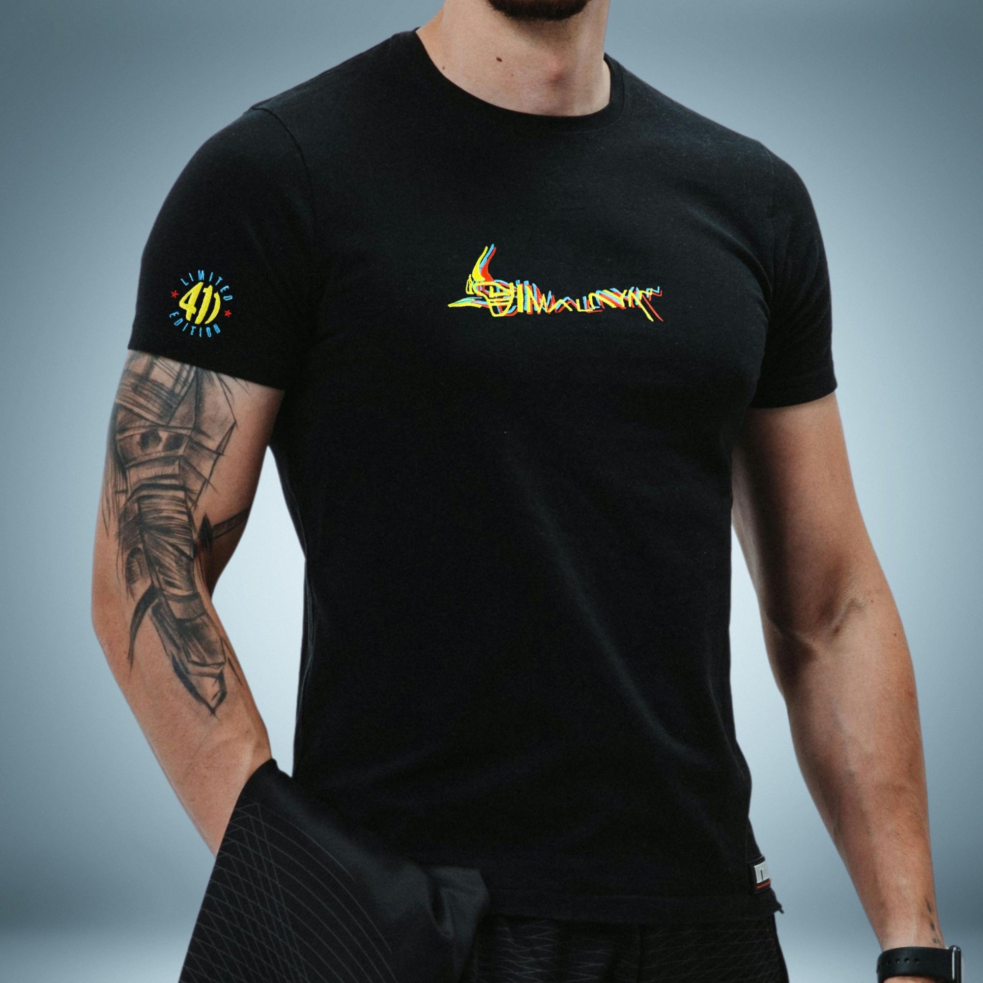 Silhouette Embroidered Himalayan 411 Biker Tshirt | Black | Engina Lifestyle