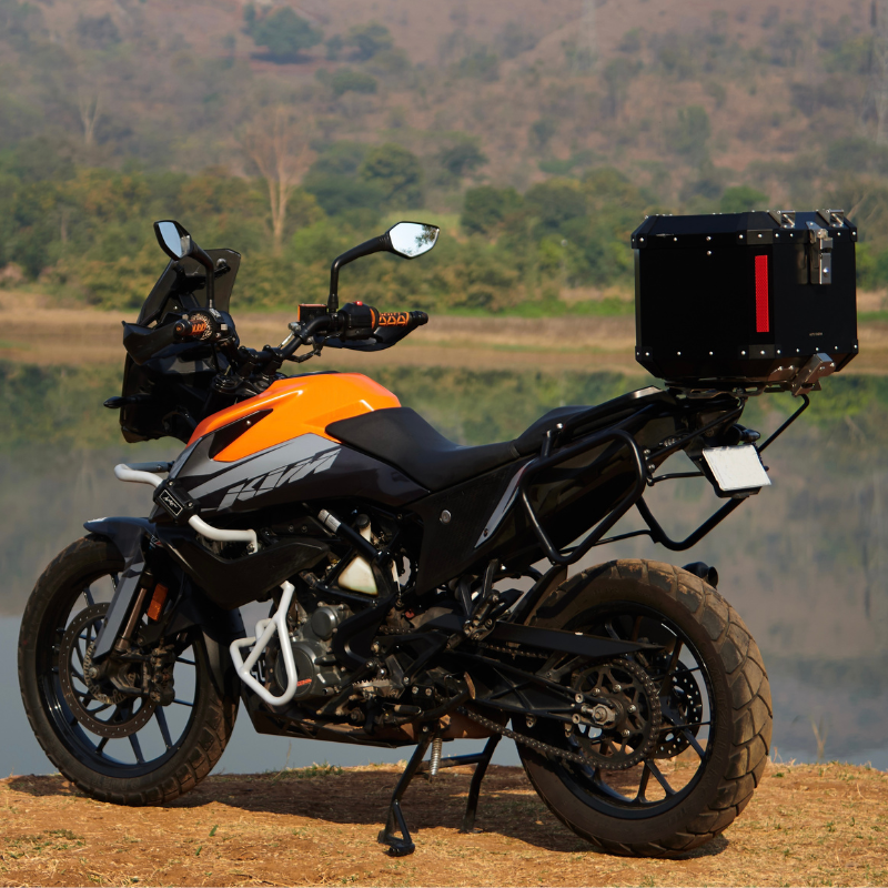 Aluminium Top Box - 42L for KTM Adventure 250/390 | Black | Auto Engina